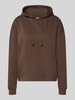 PIECES Regular Fit Hoodie aus Baumwoll-Mix Modell 'CHILLI' Dunkelbraun