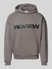 REVIEW Hoodie mit Kapuze Dunkelgrau