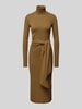 Lauren Ralph Lauren Midi-jurk met col, model 'VAUREEN' Camel