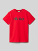 HUGO T-shirt met ronde hals Rood