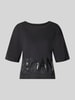 Armani Exchange t-shirt z cekinowym obszyciem Czarny