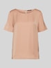 comma Blusenshirt mit Seitenschlitzen Taupe