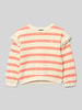 Blue Seven Sweatshirt met ribboorden Zalm