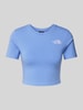 The North Face Cropped T-Shirt mit Label-Stitching Rauchblau