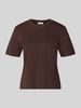s.Oliver RED LABEL Regular fit t-shirt van puur katoen Donkerbruin