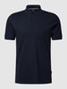 BOSS Poloshirt met labelstitching, model 'Pallas' Donkerblauw