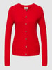 Christian Berg Woman Strickjacke mit Eingrifftaschen und Rundhalsausschnitt Rot