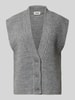 Drykorn Mouwloos vest met wol, model 'PIGES' Middengrijs gemêleerd
