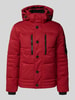 Tom Tailor Gewatteerd regular fit jack met afneembare capuchon Rood