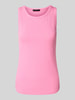 Oui Tanktop met fijnrib Roze