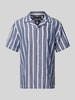 Tommy Hilfiger Regular fit vrijetijdsoverhemd van een mix van katoen en linnen Marineblauw