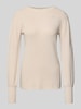 Soyaconcept Strickpullover mit gerippten Abschlüssen Modell 'KANITA' Ecru Melange
