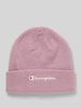 CHAMPION Muts in gebreide look met logostitching Lila