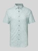 Desoto Slim Fit Business-Hemd in Melange-Optik Gruen