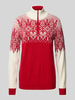 Dale of Norway Norwegerpullover mit Troyer-Kragen Modell 'Winterland' Rot