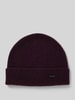 HUGO Beanie met labeldetail, model 'Xamiro' Prune