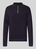 Jack & Jones Premium Strickpullover mit gerippten Abschlüssen Modell 'MILANO' Dunkelblau
