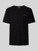 CK Calvin Klein T-shirt met labelprint, model 'ENLARGED' Zwart