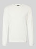 CINQUE Longsleeve mit gerippten Abschlüssen Modell 'BADI' Offwhite