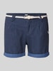 Ragwear Regular Fit Jeansshorts mit Gürtel Modell 'Heeven' Marine