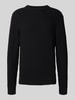 SELECTED HOMME Regular fit gebreide pullover van puur biologisch katoen, model 'TOM' Zwart
