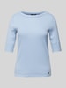 Marc Cain T-shirt met boothals Lichtblauw