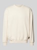 CARLO COLUCCI Sweatshirt mit Label-Print und -Badge Beige