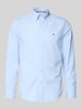 Tommy Hilfiger Body fit vrijetijdsoverhemd van puur katoen Bleu
