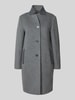 ICONS Cinzia Rocca Wollmantel mit Kaschmir-Anteil Hellgrau Melange