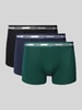 HUGO Boxershort met elastische band met logo in een set van 3 stuks Donkergroen