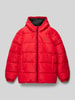 Boss Jack met labelpatch en capuchon Rood