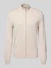 MCNEAL Regular Fit Strickjacke mit Stehkragen Beige Melange