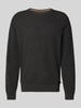 Tom Tailor Regular fit gebreide pullover van zuiver katoen Donkergrijs