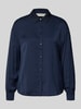 MSCH Copenhagen Regular fit overhemdblouse met viscose, model 'Sandelina' Marineblauw