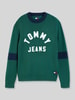 Tommy Jeans Regular Fit Pullover aus reiner Baumwolle Modell 'NEW CLASSICS' Oliv