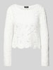 monari Strickpullover in Lochstickerei Offwhite