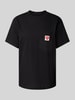 Carhartt Work In Progress T-Shirt aus reiner Bio-Baumwolle mit Label-Patch Black