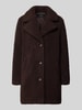 VERO MODA Teddymantel mit breitem Reverskragen Schoko