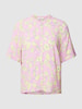 Jake*s Casual Bluse aus Viskose mit floralem Print Rosa