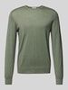 GRAN SASSO Gebreide pullover met ribboorden Olijfgroen