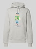 Polo Ralph Lauren Hoodie mit Motiv-Print Hellgrau