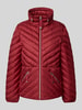 Christian Berg Woman Selection Steppjacke mit Stehkragen und Reißverschlusstaschen Dunkelrot