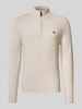 MCNEAL Regular Fit Strickpullover aus reiner Wolle Kitt Melange