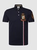 Aeronautica Militare Poloshirt mit Label-Stitching Marineblau