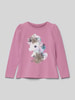 Name It Longsleeve mit geripptem Rundhalsausschnitt Modell 'NAIA' Mauve