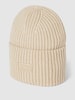 MOSS COPENHAGEN Beanie met labelpatch, model 'Kara' Zand
