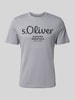 s.Oliver RED LABEL T-shirt z nadrukiem z logo Grafitowy