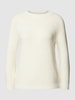 Weekend Max Mara Gebreide pullover in wit met ronde hals, model 'LINZ' Offwhite