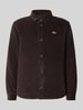 Lacoste Oversized Hemdjacke in Cord-Optik Dunkelbraun