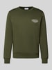 Jack & Jones Sweatshirt met labelprint, model 'MAKOTO' Donkergroen